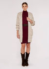 Chunky Cable Knit Cardigan, Stone, large