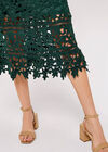 Guipure Lace Midi Dress, Green, large