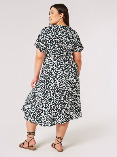 Curve Leopard Shirt Midi Dress