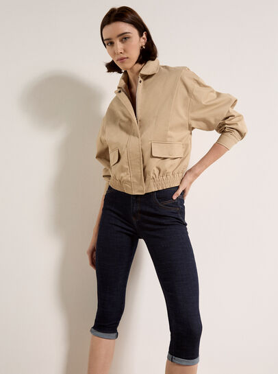 Sara Skinny Fit Capri Jeans