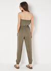Utility Bandeau Jumpsuit, Khaki, large