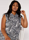 Curve Leaf High-Low Dress, Navy, large