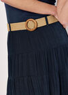 Tiered Maxi Skirt, Navy, large