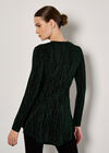 Sparkle Swirl Peplum Top, Green, large