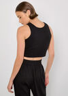 Racer Knitted Crop Top, Black, large