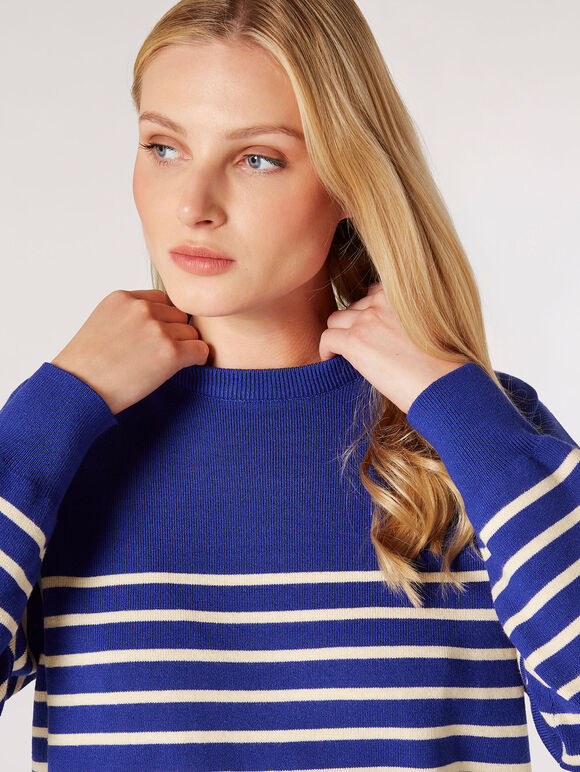 Classic Stripe Jumper, Blue, large