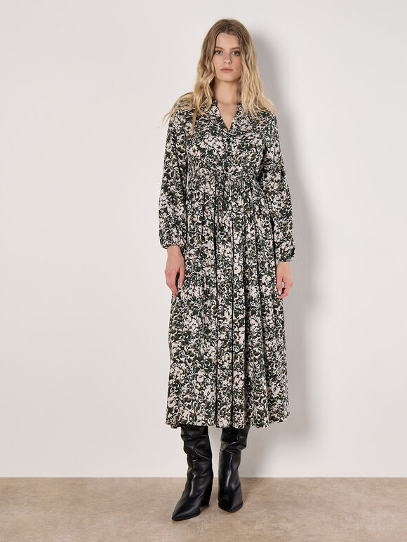 Camo Floral Midaxi Dress, Stone, large