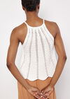 Knitted Chevron Swing Top, Cream, large