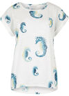 Seahorse Tee, Aqua - Turquoise, large