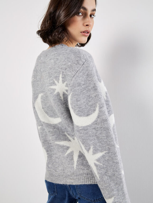 Constellation Soft Knit Jumper, Grey, large