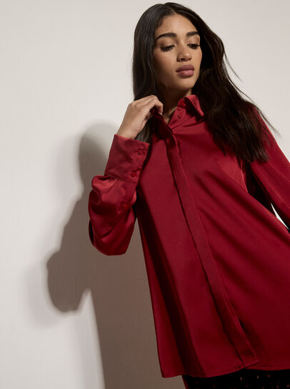 Oversized Satin Shirt