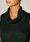 Cowl Neck Wrap Tunic Top, Green, large
