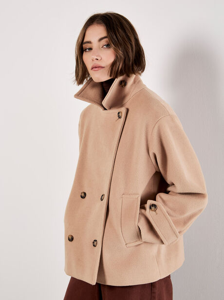 Tailored Short Peacoat Jacket