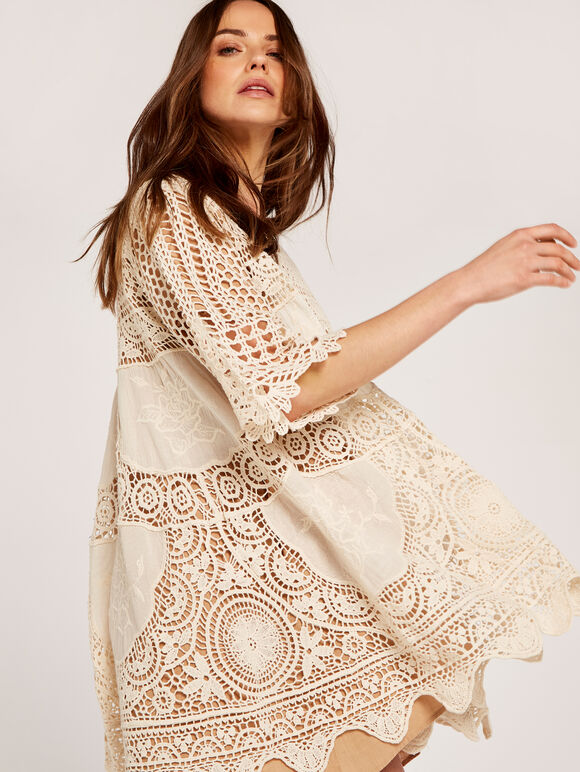 Lace Cover Up, Stone, large