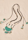 Beaded Necklace, Blue, large