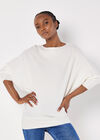 Textured Knit Lightweight Jumper, White, large