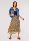 Pansy Ditsy Tiered Skirt, Green, large