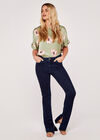 Large Flower Kimono Sleeve Top, Mint, large