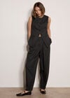 Oversized Pinstripe Waistcoat, Dark Grey/Charcoal, large