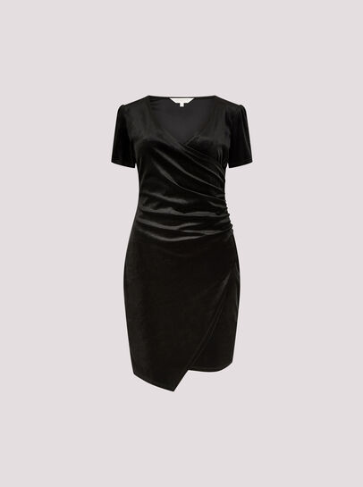 Velvet Ruched Bodycon Mini Dress