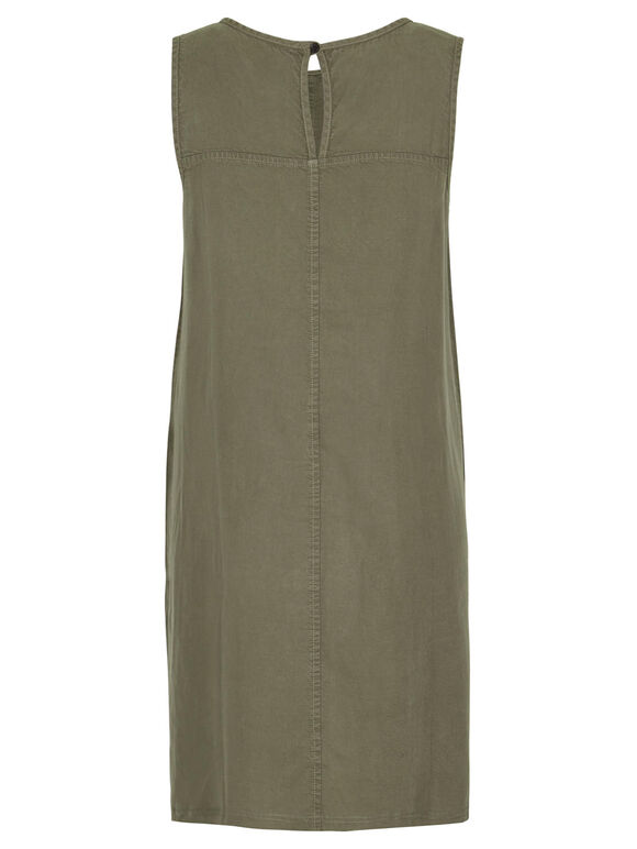 Khaki Basic Tunic Dress, Khaki, large