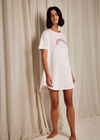 Rainbow Night Dress, White, large