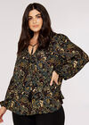 Curve Paisley Boho Blouse, Black, large