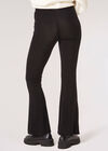 Metallic Sparkle Jersey Flares, Black, large
