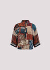 Patchwork Paisley Boxy Shirt, Rust, large
