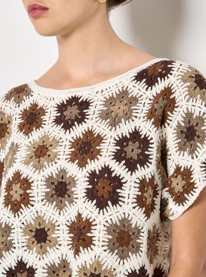 Hexagon Flowers Crochet Top