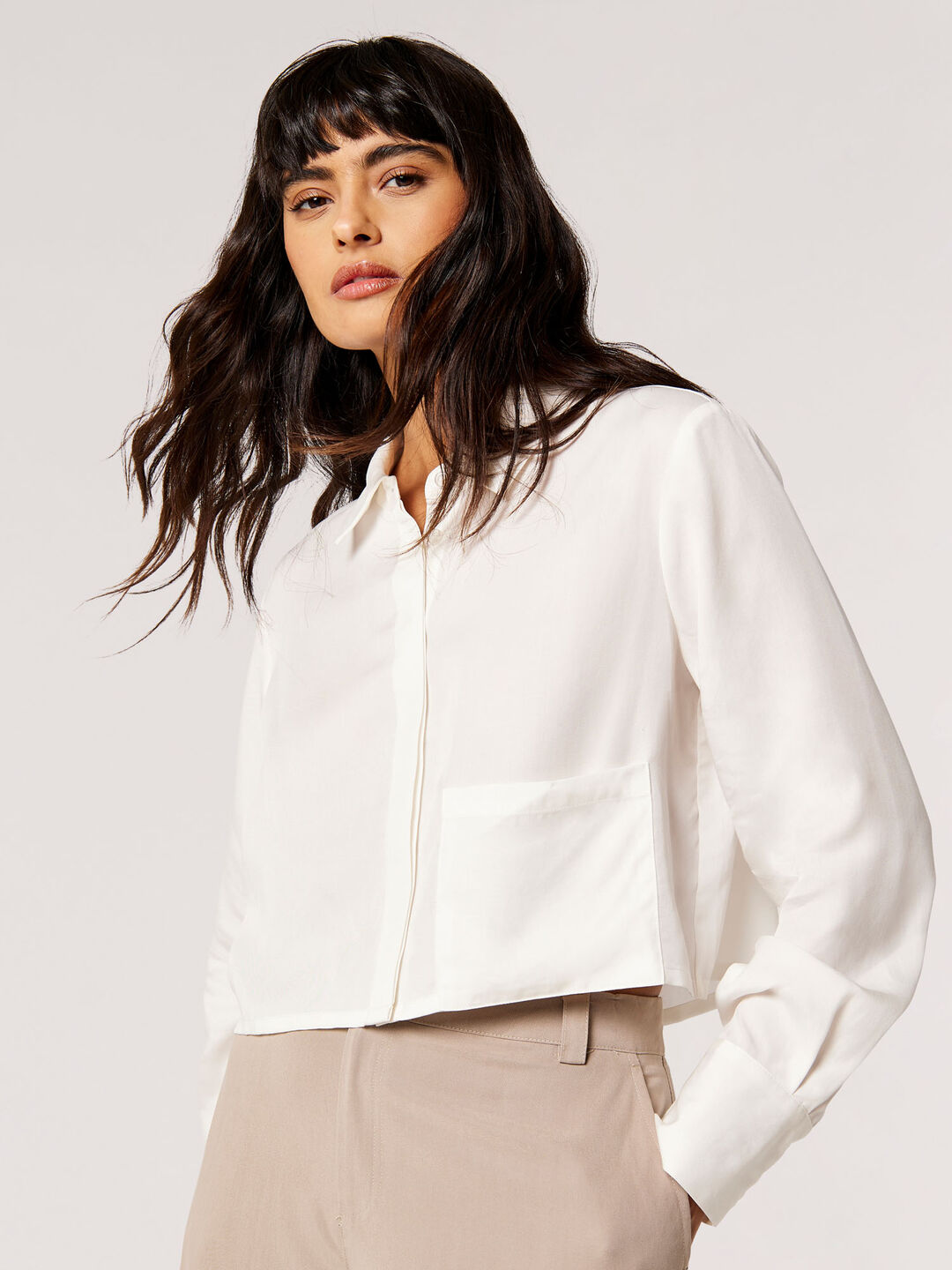 Image of Oversized Cropped Shirt