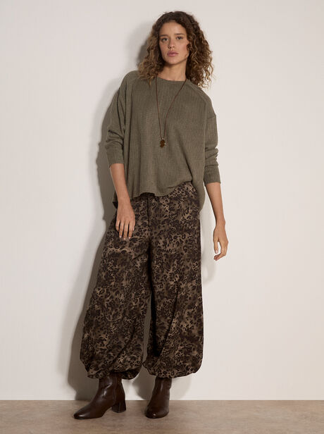 Leopard Print Balloon Trousers
