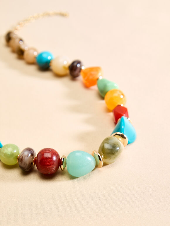 Multi Colour Beaded Necklace, Assorted, large
