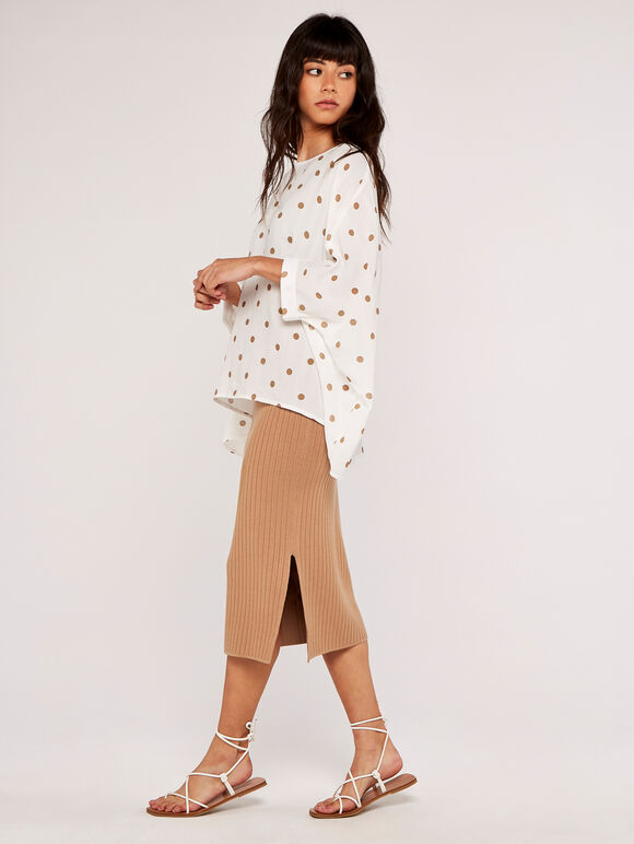 Polka Dot Top, Cream, large
