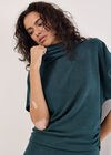 Soft Touch Ruched Top, Green, large