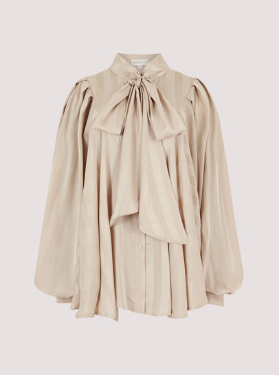 Tie-Neck Oversized Blouse