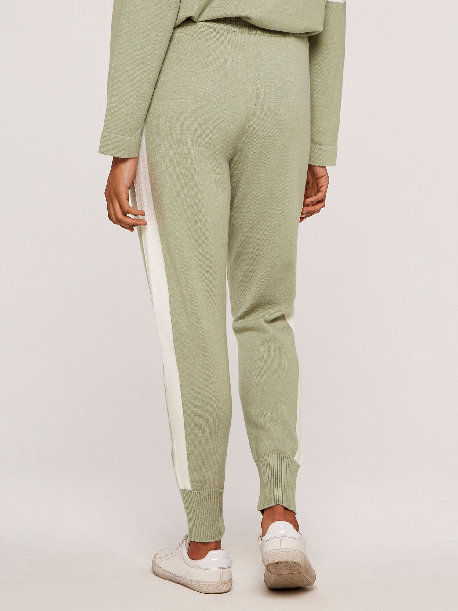 Green store stripe joggers