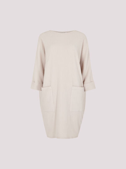 Ribbed Knit Cocoon Mini Dress