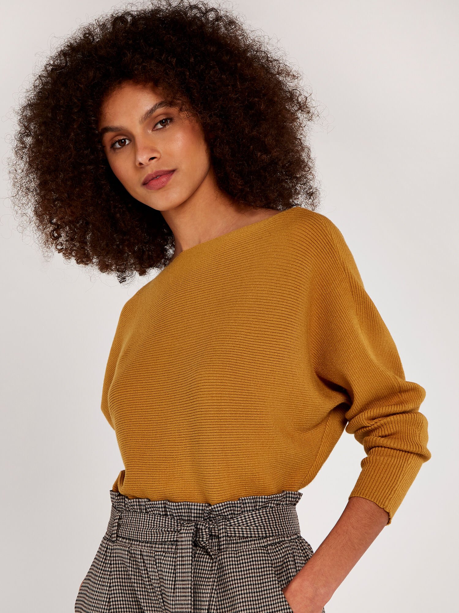 Mustard 2025 ribbed jumper