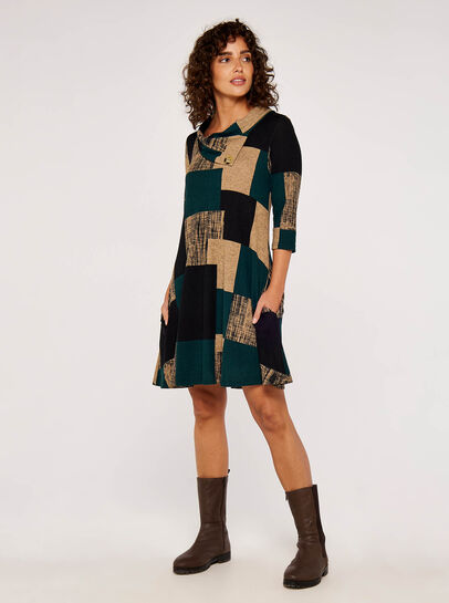 Colour Block Swing Mini Dress