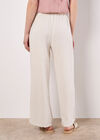 Linen Blend Culotte Trousers, Stone, large