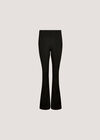 Jersey Flare Trousers, Black, large