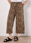 Leopard Print Culottes, Brown, large