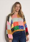 Chunky Hand-Crocheted Patchwork Jumper, Assorted, large