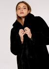 Oversized Super-Soft Faux Fur Coat, Black, large