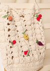 Crochet Pouch Sling Bag, White, large