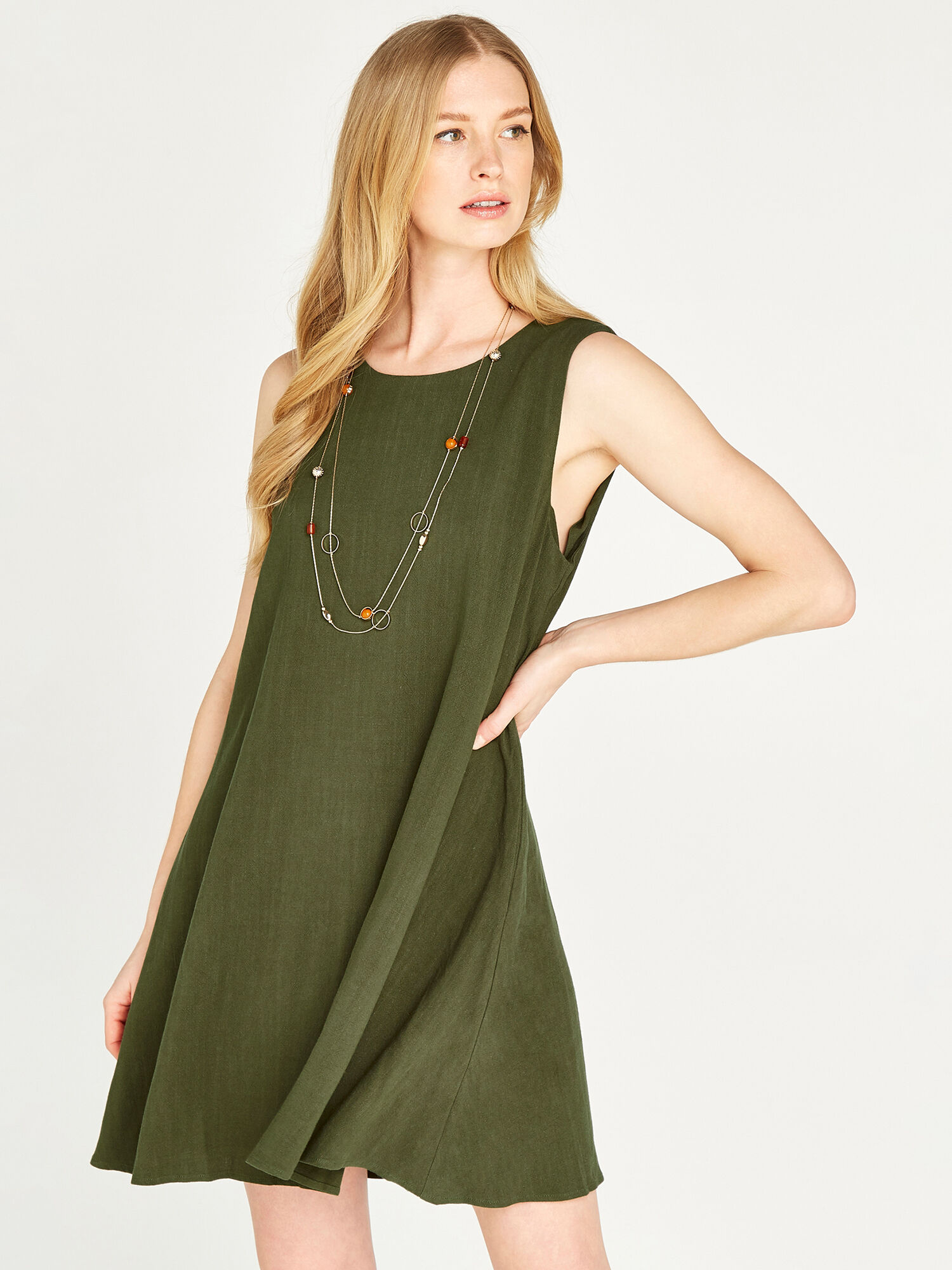 Linen hotsell swing dress