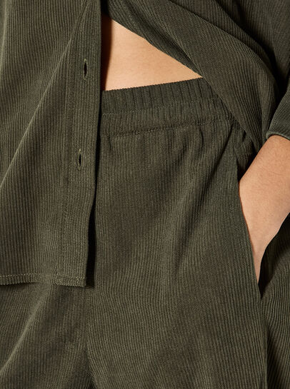 Cord Wide-Leg Trousers