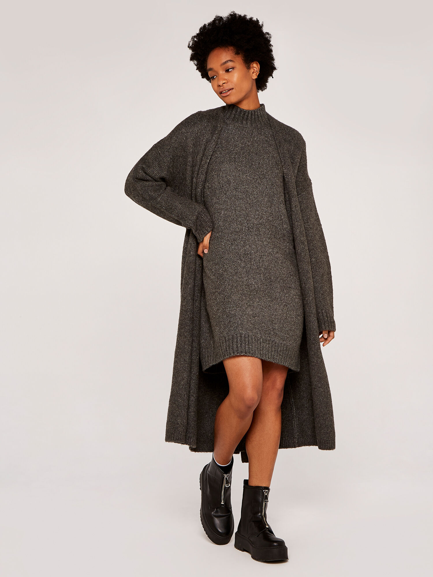 Dark grey new arrivals oversized cardigan