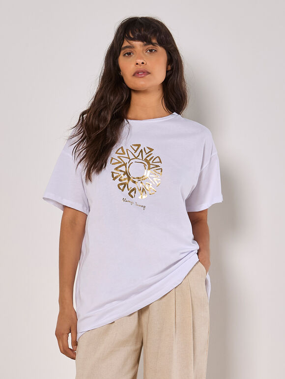Always Sunny Gold Foil T-Shirt, Gold, large